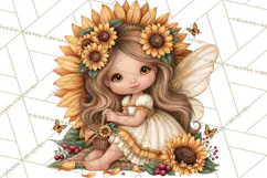 Sunflower Fairy World PNG, Fall Fairies Product Image 3