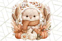 Fall Animals Clipart PNG, Autumn Floral Designs Product Image 3
