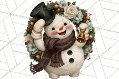 Vintage Christmas Clipart PNG, Christmas Retro Characters Product Image 2