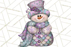 Whimsical Christmas Snowman Clipart PNG Product Image 3
