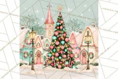 Merry And Bright Christmas Watercolor PNG Product Image 4