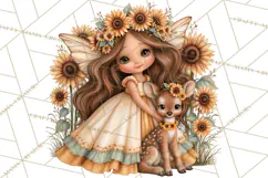 Sunflower Fairy World PNG, Fall Fairies Product Image 4