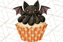 Halloween Monster Cupcake Clipart Png, Halloween Sweets Product Image 4