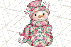 Whimsical Christmas Snowman Clipart PNG Product Image 4