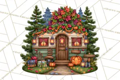 Halloween Camper Clipart PNG Vintage Camping Designs Product Image 4