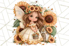 Sunflower Fairy World PNG, Fall Fairies Product Image 5