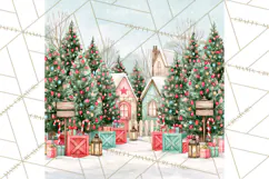 Merry And Bright Christmas Watercolor PNG Product Image 5