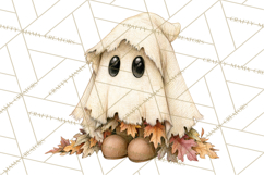 Frayed Fall Ghosts PNG Cozy Autumn Ghost Clipart Product Image 5