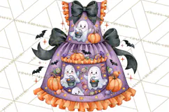 Bright Halloween Kitchen Clipart PNG, Spooky Aprons Mixers Product Image 2
