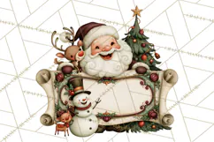 Vintage Christmas Clipart PNG, Christmas Retro Characters Product Image 5