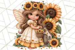 Sunflower Fairy World PNG, Fall Fairies Product Image 2