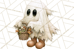 Frayed Fall Ghosts PNG Cozy Autumn Ghost Clipart Product Image 2