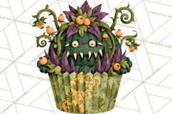 Halloween Monster Cupcake Clipart Png, Halloween Sweets Product Image 2