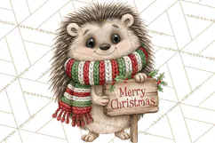 Christmas Animal Clipart PNG, Festive Animals Sign Clip Art Product Image 2