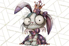 Cute Zombie Bunnies PNG Clipart, Halloween Animals Product Image 4