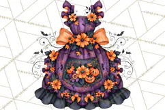 Bright Halloween Kitchen Clipart PNG, Spooky Aprons Mixers Product Image 4