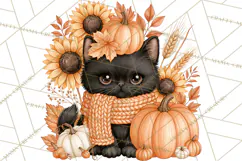 Fall Animals Clipart PNG, Autumn Floral Designs Product Image 4