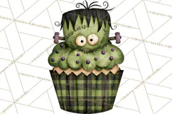 Halloween Monster Cupcake Clipart Png, Halloween Sweets Product Image 4