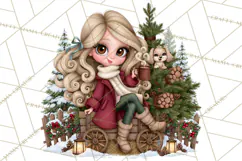 Christmas Tree Farm PNG Clipart, Santa & Elf Characters Product Image 4