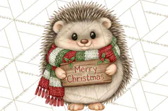 Christmas Animal Clipart PNG, Festive Animals Sign Clip Art Product Image 3