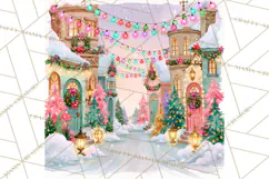 Merry And Bright Christmas Watercolor PNG Product Image 3