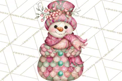 Whimsical Christmas Snowman Clipart PNG Product Image 3