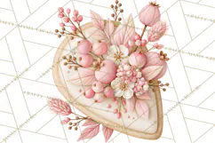 Pink Autumn Cookies Clipart PNG Product Image 3