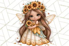 Sunflower Fairy World PNG, Fall Fairies Product Image 3