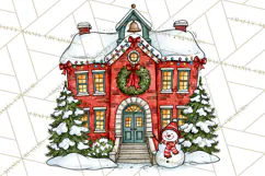 Christmas School Clipart PNG, Teacher Classroom Holiday Png Product Image 2