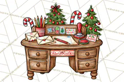 Christmas School Clipart PNG, Teacher Classroom Holiday Png Product Image 3