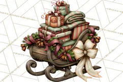 Vintage Christmas Clipart PNG, Christmas Retro Characters Product Image 3