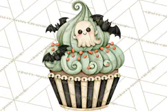 Halloween Cupcake Clipart PNG, Halloween Sweet Treats Product Image 4