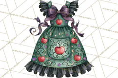 Bright Halloween Kitchen Clipart PNG, Spooky Aprons Mixers Product Image 4