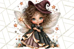 Midnight Halloween Fairy World PNG, Fall Fairies Product Image 4