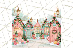 Merry And Bright Christmas Watercolor PNG Product Image 4