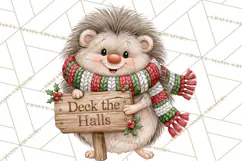 Christmas Animal Clipart PNG, Festive Animals Sign Clip Art Product Image 4