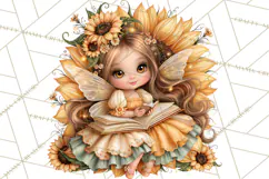 Sunflower Fairy World PNG, Fall Fairies Product Image 4