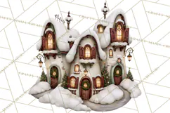 Vintage Christmas Clipart PNG, Christmas Retro Characters Product Image 4