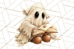 Frayed Fall Ghosts PNG Cozy Autumn Ghost Clipart Product Image 5
