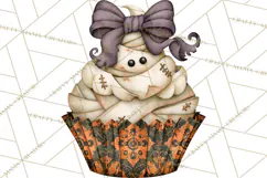 Halloween Monster Cupcake Clipart Png, Halloween Sweets Product Image 5