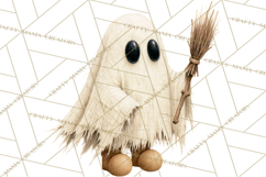 Frayed Fall Ghosts PNG Cozy Autumn Ghost Clipart Product Image 2