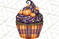Halloween Cupcake Clipart PNG, Halloween Sweet Treats Product Image 2