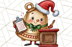 Christmas School Clipart PNG, Teacher Classroom Holiday Png Product Image 5