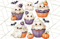 Spooky Halloween Desserts Clipart PNG Product Image 2