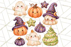 Spooky Halloween Desserts Clipart PNG Product Image 3