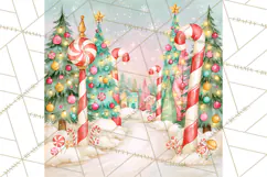 Merry And Bright Christmas Watercolor PNG Product Image 3