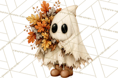 Frayed Fall Ghosts PNG Cozy Autumn Ghost Clipart Product Image 3
