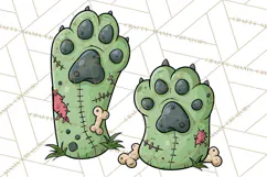 Cute Zombie Bunnies PNG Clipart, Halloween Animals Product Image 3