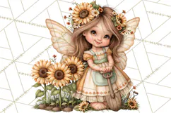 Sunflower Fairy World PNG, Fall Fairies Product Image 3
