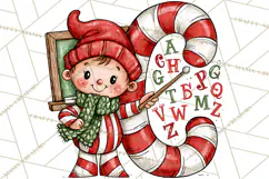 Christmas School Clipart PNG, Teacher Classroom Holiday Png Product Image 2